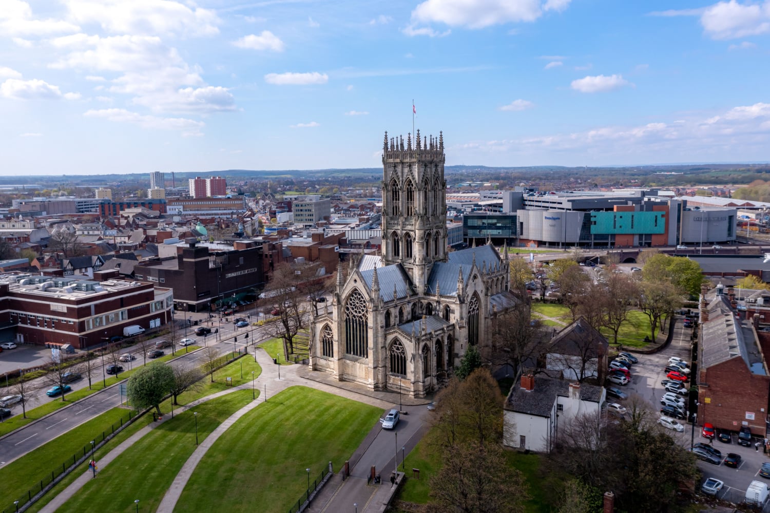 Doncaster city scene near CHJB Short Stays serviced accommodation